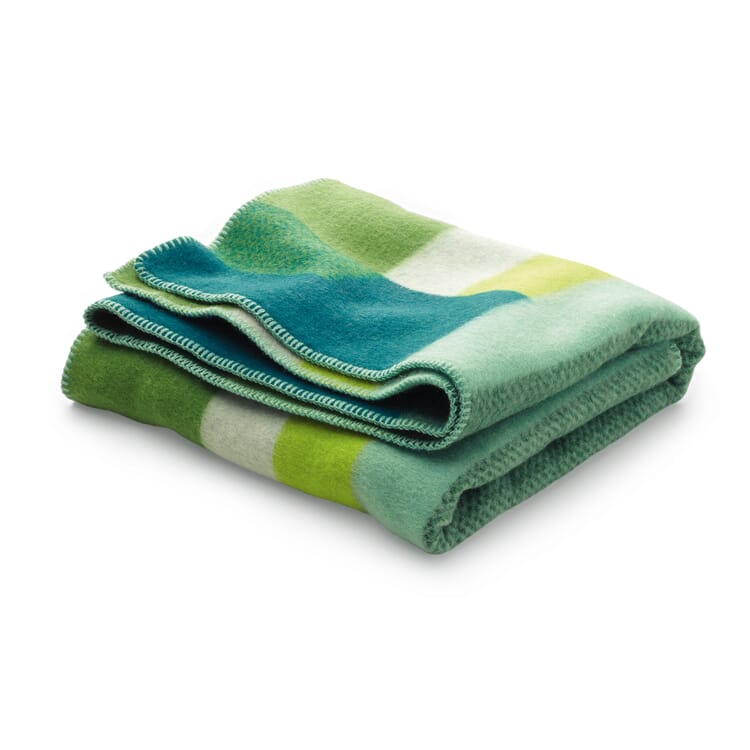 Lambswool blanket Bauhaus style, Green