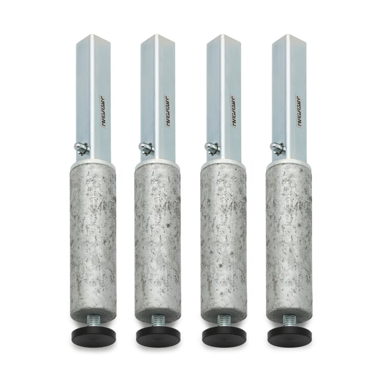 Feet and castors for Container DS, Feet
