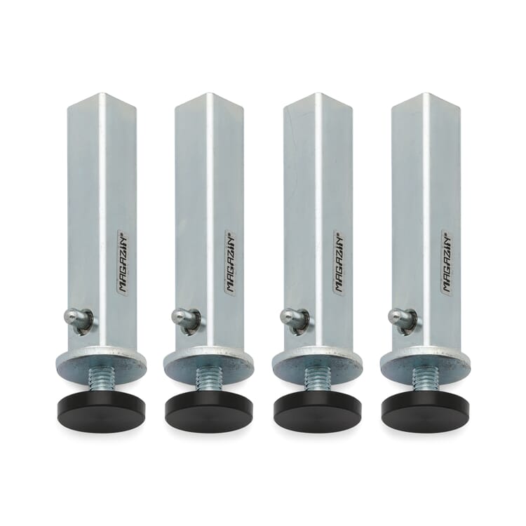 Feet and rollers to Container DS, Adjustable feet