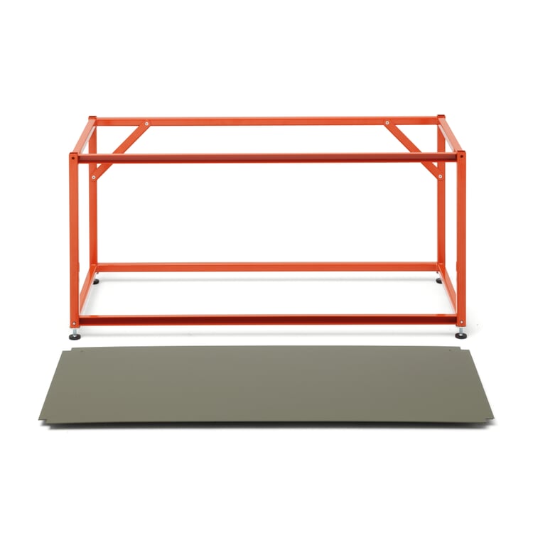 Shelf element Tara, RAL 2001 Red orange