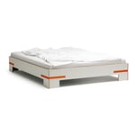 Bed belt bed white 140x200cm straps orange