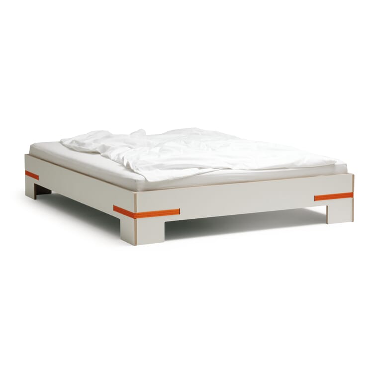 Gurtbett Bed, 140x200 cm orange straps