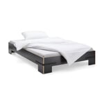 Gurtbett Bed 160x200 cm straps, black