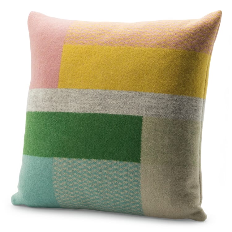 Lambswool pillowcase Bauhaus style, Pastel