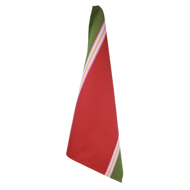 Tea towel check, Red / Green