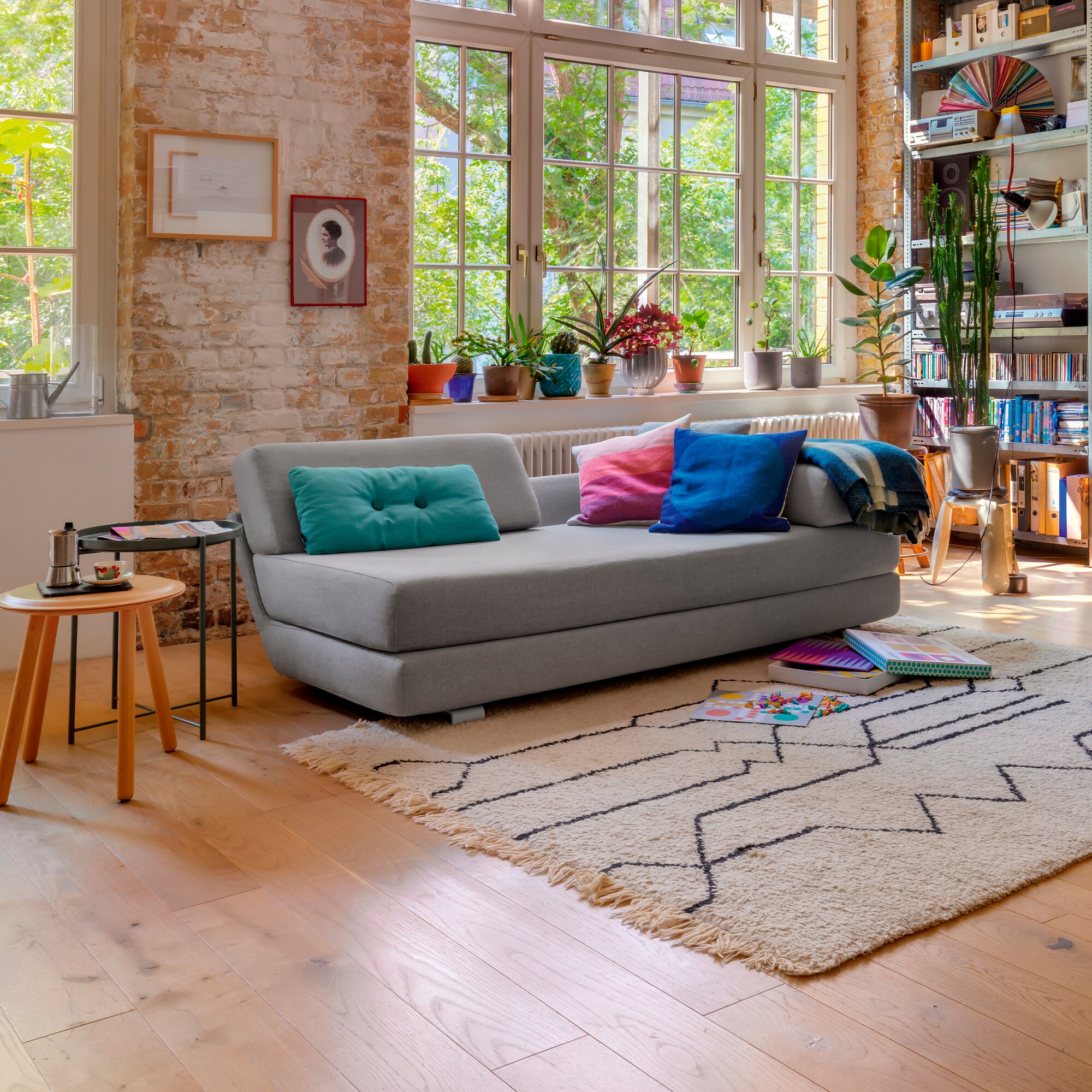 Bettsofa Lounge Plus, Hellgrau