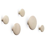 Coat hook Dots Oak, natural