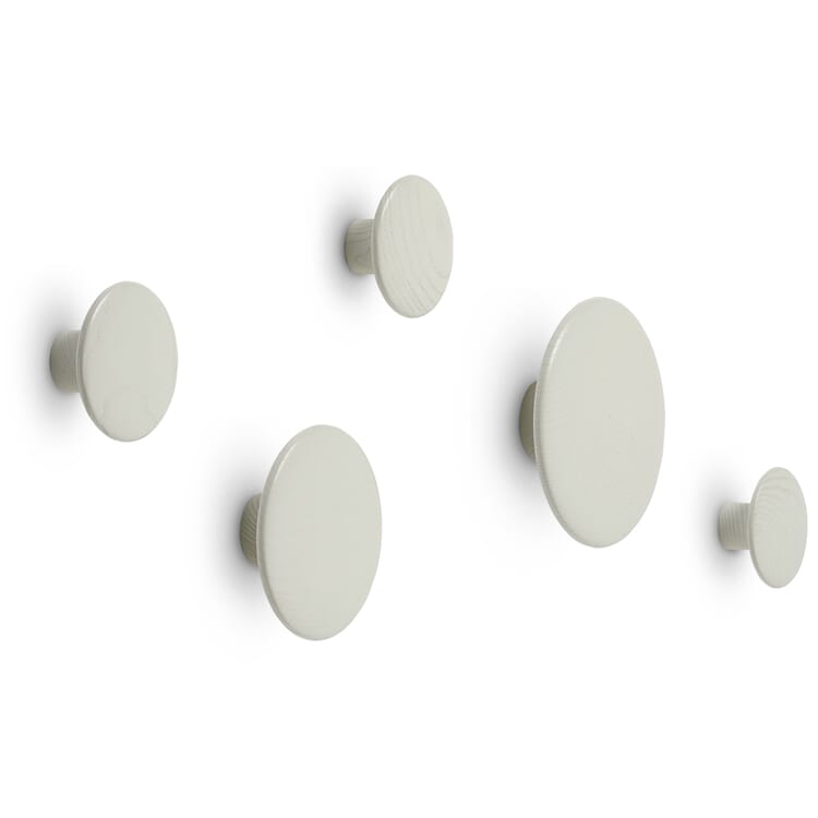 Coat hook Dots, White