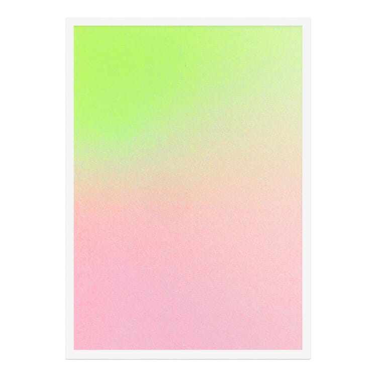 Riso gradient print, Yellow/pink
