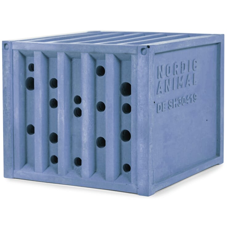 Wild bee hotel nesting aid, container
