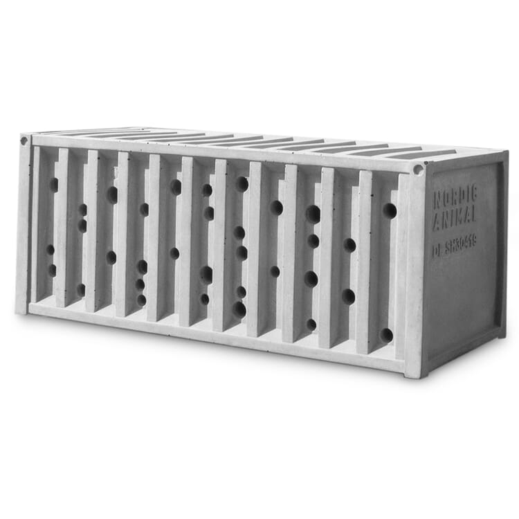 Wild bee hotel nesting aid, container