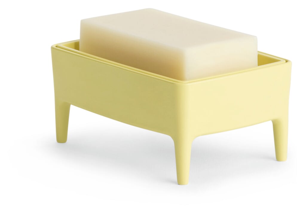 Spirella Cubo Seifenschale Transparent/gelb – Halbdurchsichtiges, Modernes Design Für Waschbecken Oder Deko