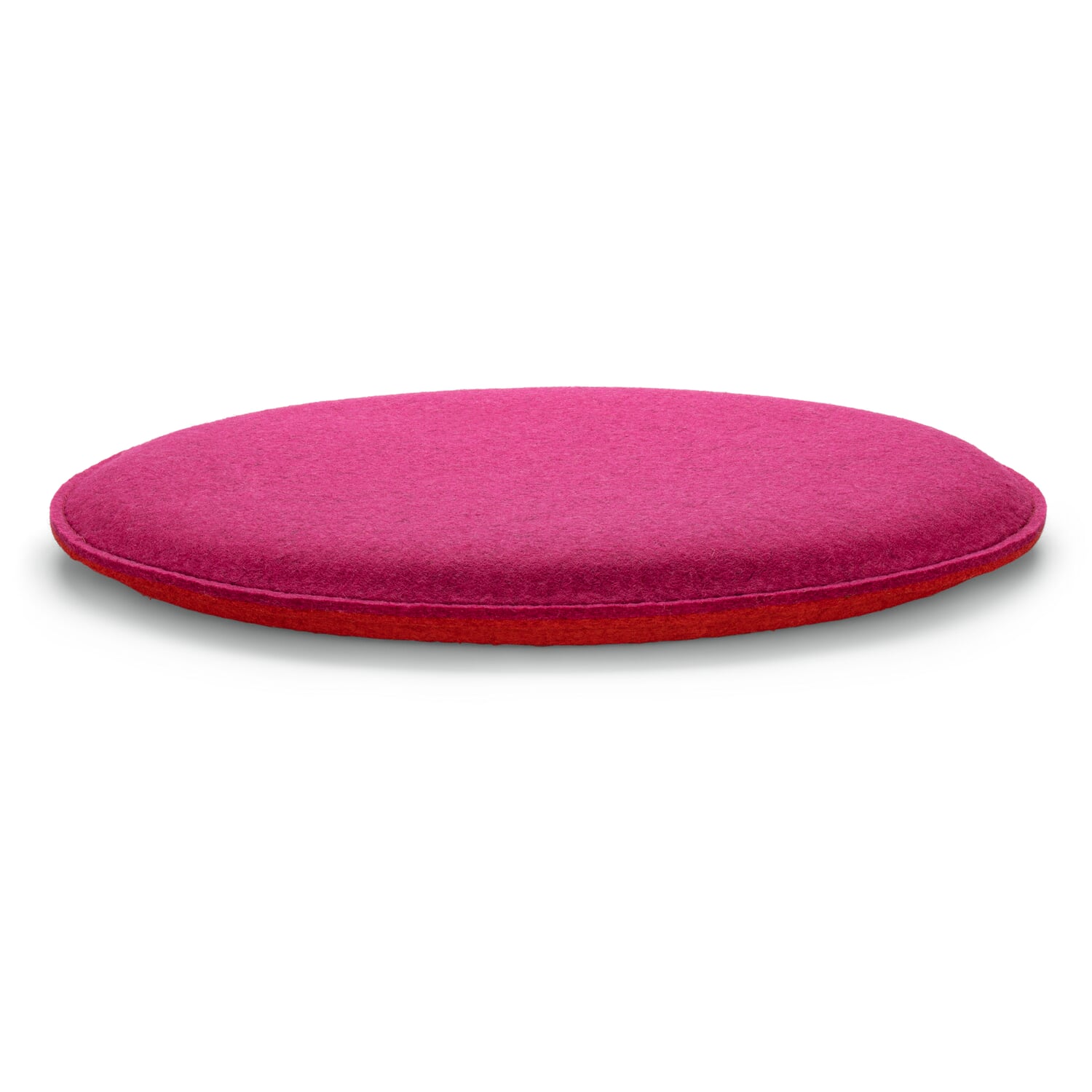 Sitzkissen Rund, Pink-Rot, (gepolstert)