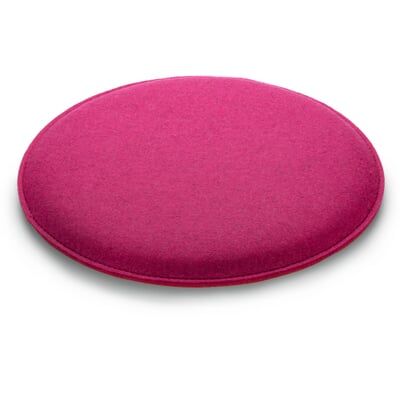 Sitzkissen Rund, Pink-Rot, (gepolstert)