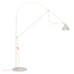 Floor lamp Ayno L 2.0 Silk gray Cable: Neon orange