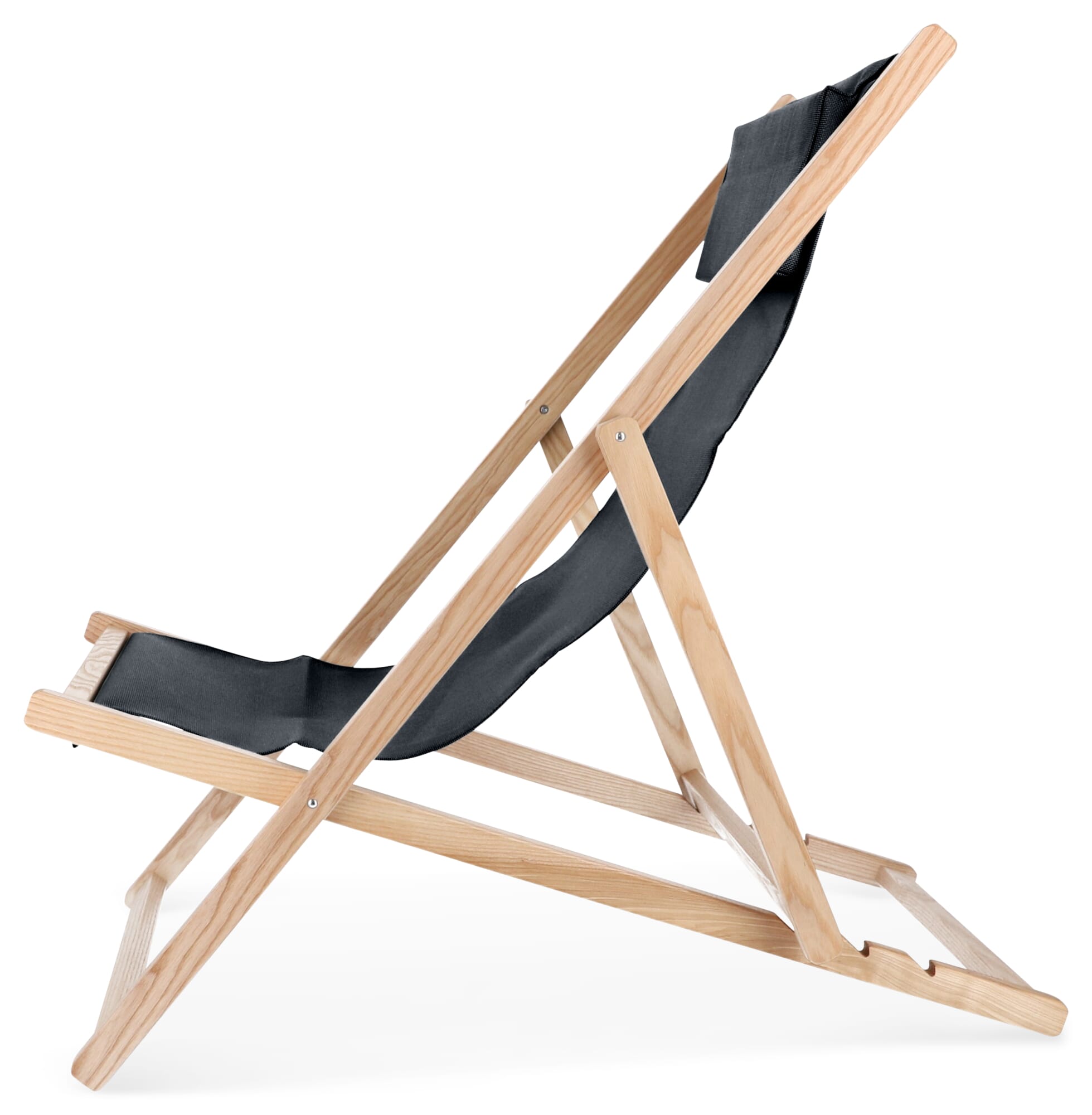 MultiBrands Liegestuhl Aus Holz - Klappbarer Gartenliege Ohne Armlehnen