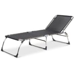 Garden lounger XXL Black