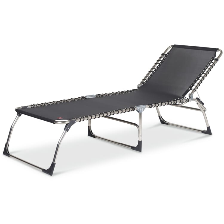 Garden lounger XXL, Black