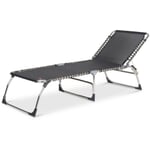 XXL Garden Lounger Black