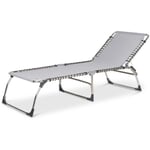 Garden lounger XXL Light gray