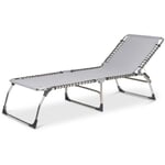 XXL Garden Lounger Light gray