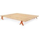 Bett Simplon - 160 cm RAL 2001 Rotorange