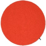 Filzkugelteppich Orange Ø 90 cm
