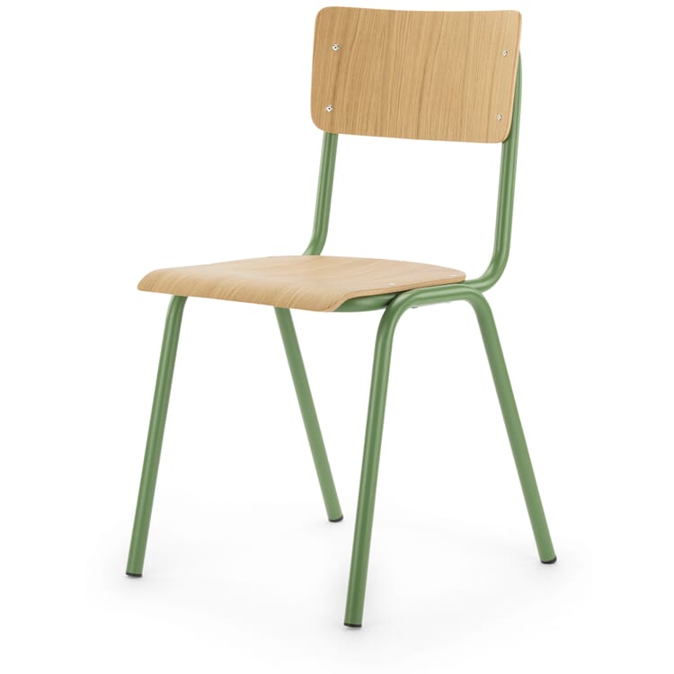 Stuhl Colegio, Eiche / Resedagrün RAL 6011