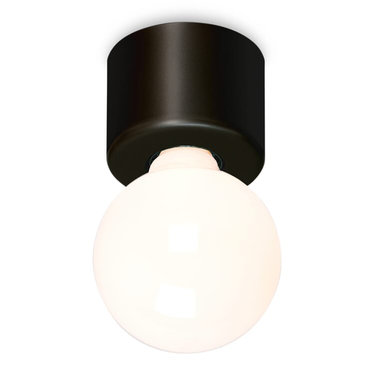 Wall and ceiling lamp stewpot, RAL 9005 Deep black