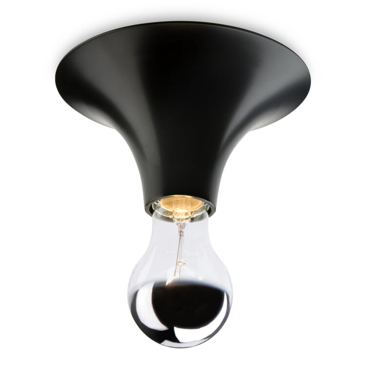 Etna wall and ceiling light, RAL 9005 Deep black