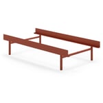 Bett 90 - 180 Rostrot