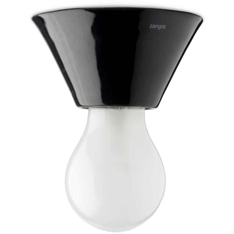 Cono wall and ceiling light, Black