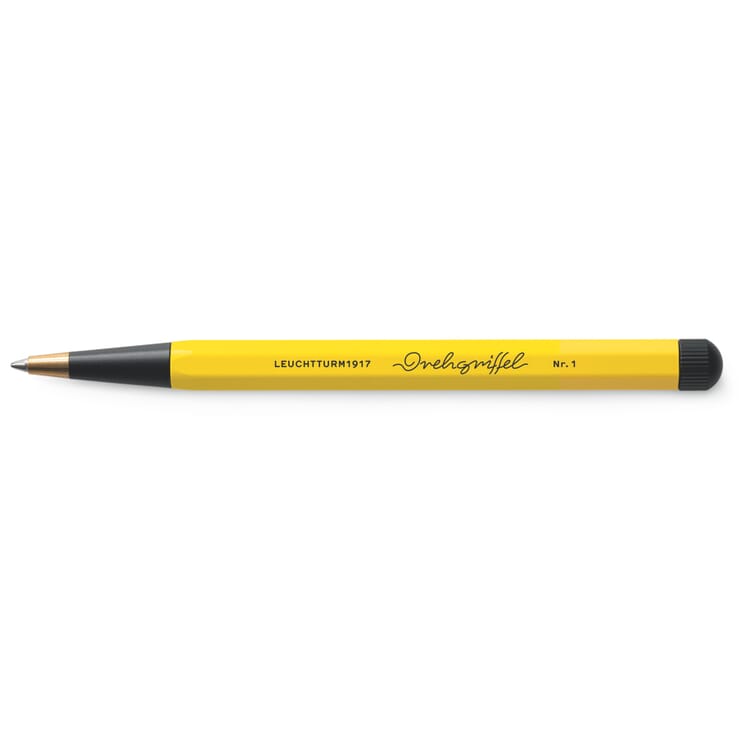 Rotating-Grip Ballpoint Pen, Yellow