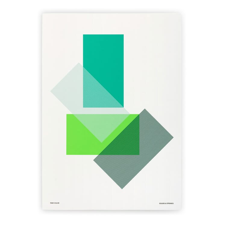 Print: Solids and Strokes, Green