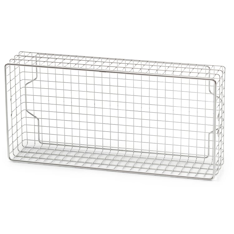 Mesh basket for Inox shelving system