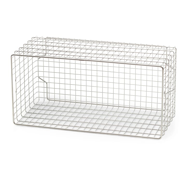 Mesh basket for Inox shelving system