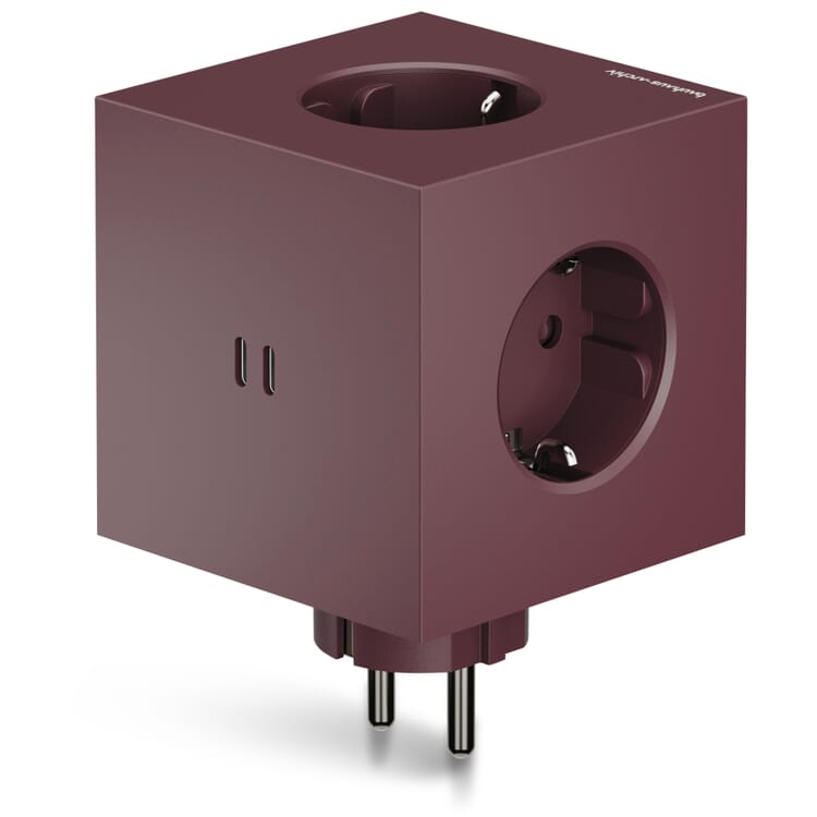 Square 2 Outlet, Dark Red-Dark Red