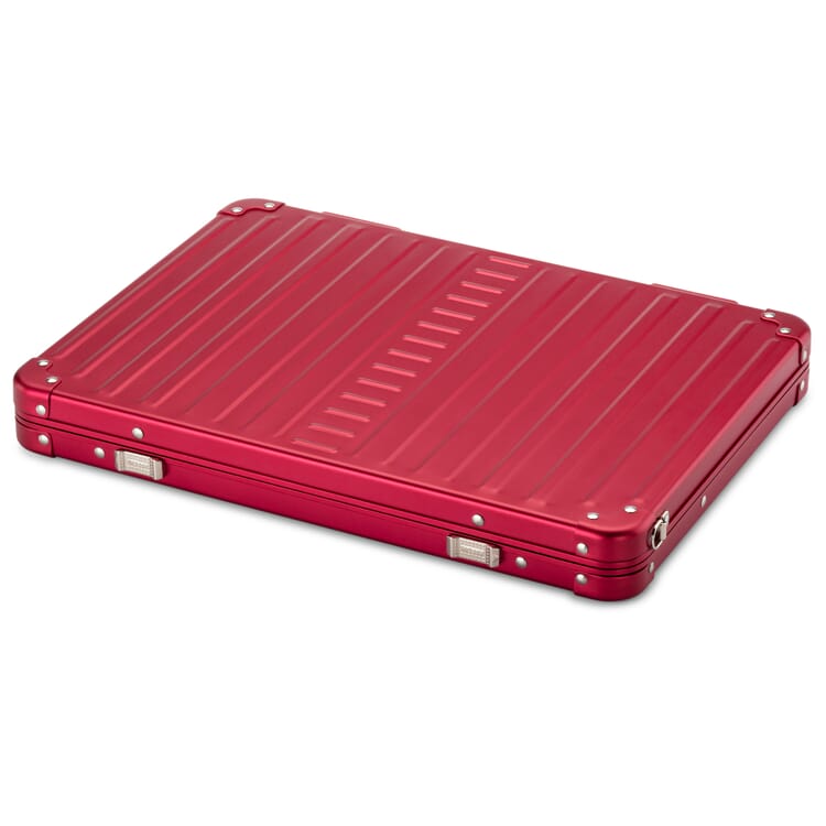 Laptophülle Aluminium, Rubinfarben