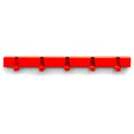Hook strip running meter RAL 3026 Luminous bright red 50 cm