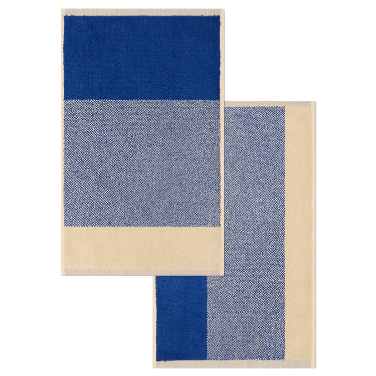 Blend towel series, Blue-Ecru