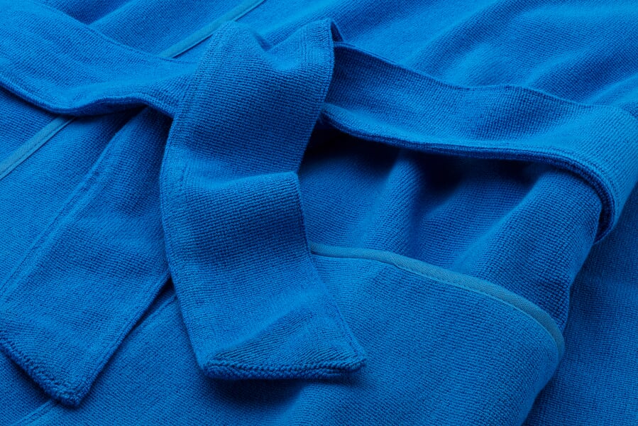 Bademantel Herrkarl Blau, Detailsicht