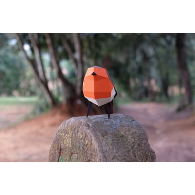 3D paper model birds, Erithacus Rubecula | Manufactum