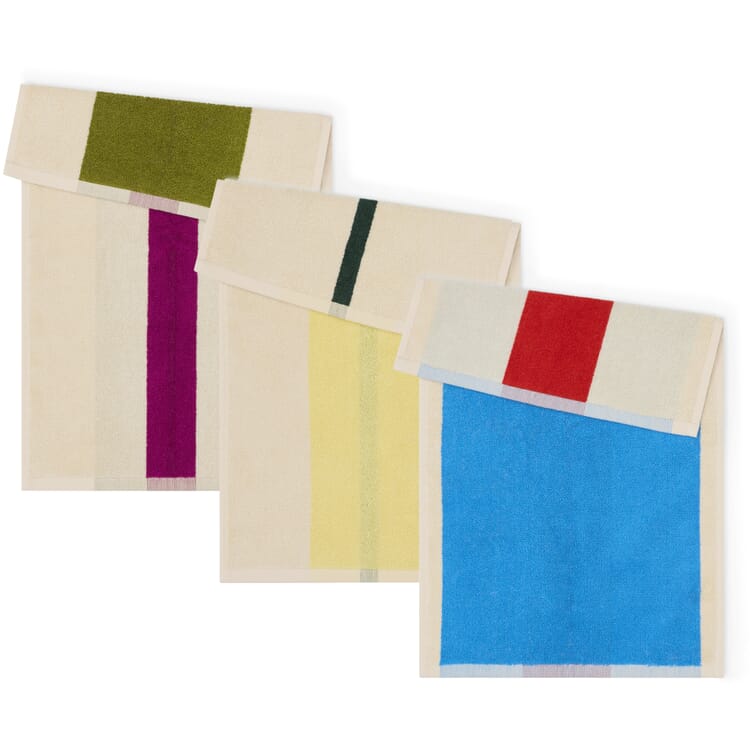 Colours on the Beach towel series, Guest towel (set of 3)