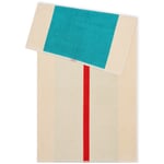 Colours on the Beach towel series Shower towel Red / turquoise