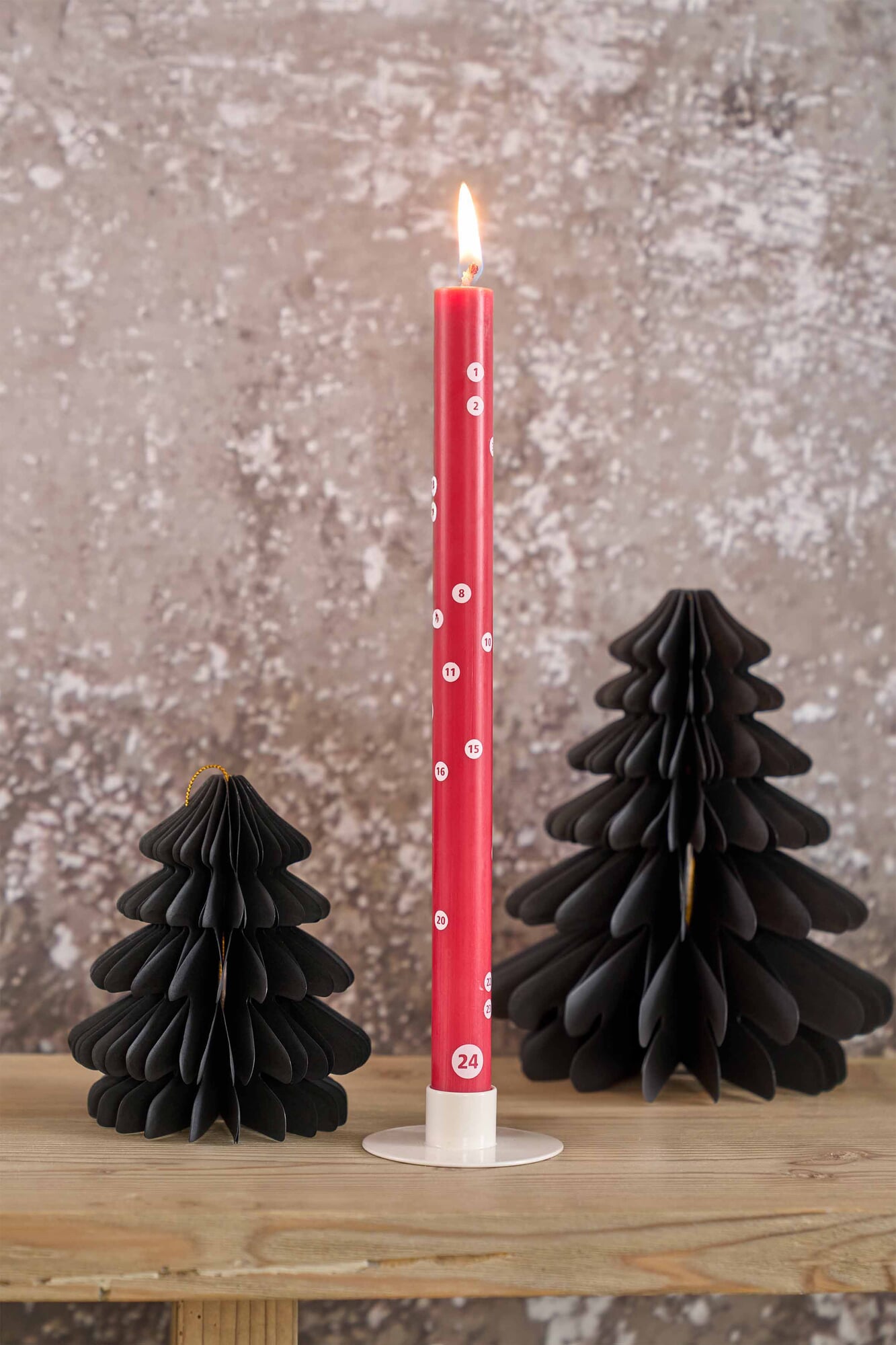 Stabkerze XMAS Countdown, Rot
