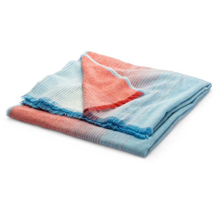 Wolldecke Inga Sempé, Weiß-Blau