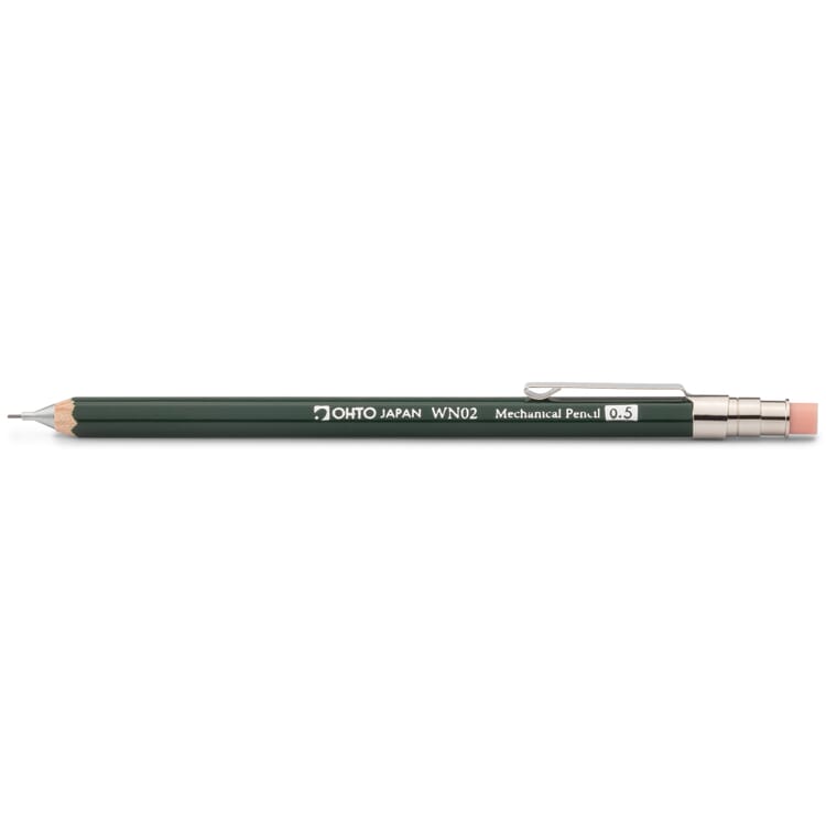 Mini mechanical pencil cedar wood 0.5 mm lead