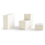 Candle Holder 4 Blocks White