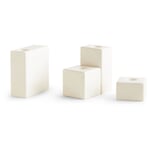 Candle Holder 4 Blocks White