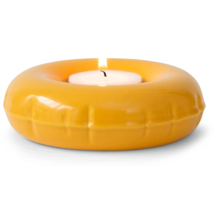Moby tea light holder, Yellow
